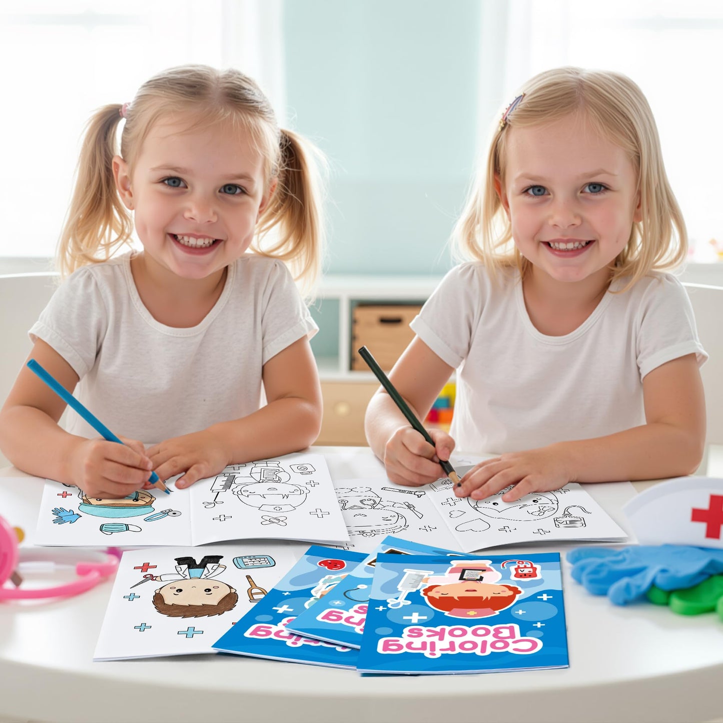 2ooya Mini Medical Colouring Books for Kids - 24Pcs Bulk Doctor Nurse Theme Colouring Booklet Medical DIY Art Drawing Book for Toddlers Party Favours Gifts Classroom Reward Home Art Activity Supplies