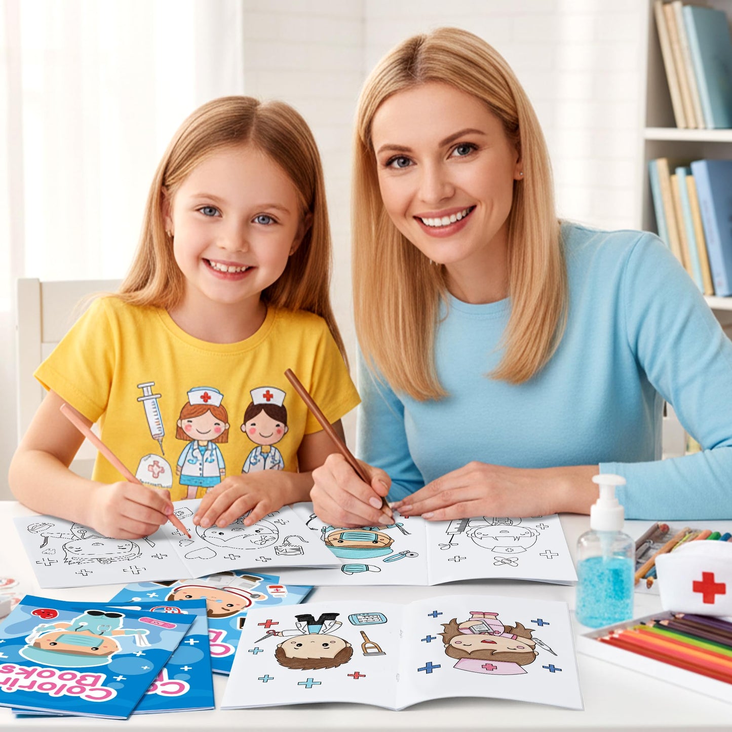 2ooya Mini Medical Colouring Books for Kids - 24Pcs Bulk Doctor Nurse Theme Colouring Booklet Medical DIY Art Drawing Book for Toddlers Party Favours Gifts Classroom Reward Home Art Activity Supplies