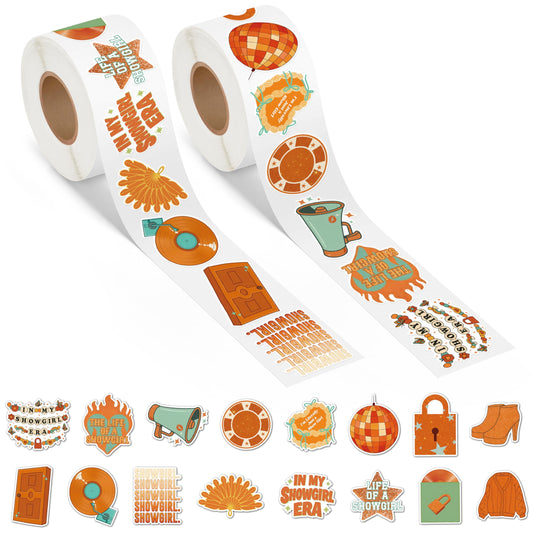 DJianrang 1000Pcs Showgirl Singer Labels Roll Stickers Food Dessert Reading Story Party Supplies Music Album Theme Waterproof Stickers for Female Pop Singer Teen Girl Mugs Computers Phone Room Decor